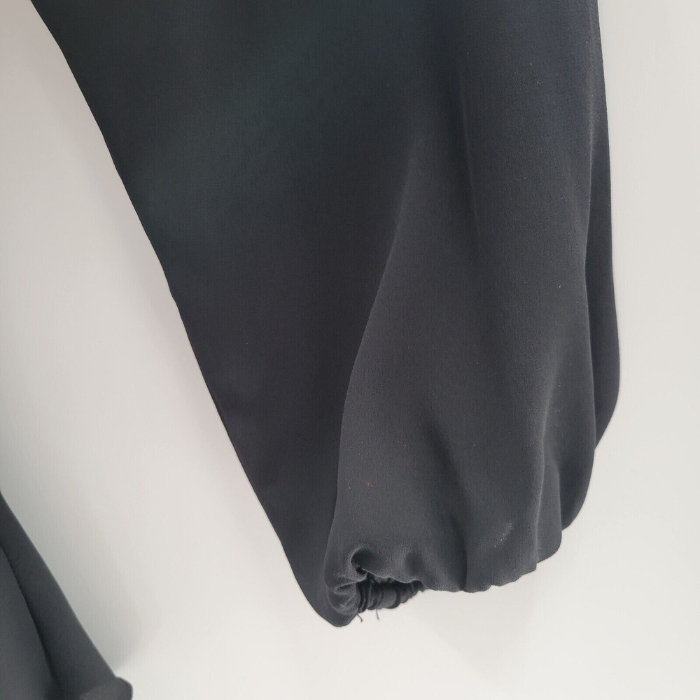 Lane Bryant‎ Black Cold Shoulder Lace Sheer Flare Sleeve Blouse. Size 16 - Picture 5 of 7